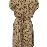 Aritzia Sunday Best Size 6 Savoy Wrap Dress Leopard Print Tan Black Ruffle Flowy Photo 7
