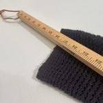 Free People Cross My Heart Cable Knit Gray V Neck Frayed Hem Sweater size M Photo 5