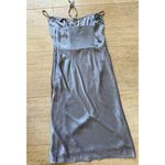 Wilfred Slip Dress Midi Tie Strap‎ Casual Party Dress Size 8 broken strap Gray Photo 5