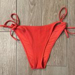 Aerie  Coral Ribbed Tie-Side Bikini Bottom Photo 4