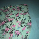 MINIMI kimono floral print short sleeve side splits swim cover boho NEW size M Blue Size M Photo 2