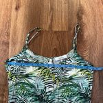 Louna Palm Printed Dana Dress Womens Size Small Green White Slip Midi Satin Photo 7