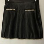 ZARA  black faux leather mini skirt size medium Photo 0