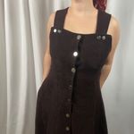 Cheryl Creations Wool Retro Chocolate Brown Overall Jumper Dress Boho Winter Size M Photo 1