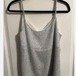 Mine NWT Sz S Fabulous Polka Dot Tank Top Cami White W Black Spots Photo 2