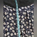 Tres Paquette Navy/White Floral Flowy Shorts Pleated‎ Pockets Elastic Size M Blue Size M Photo 6
