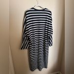 COS  Striped Knit Polo‎ Maxi Dress Size medium Black and White Photo 5