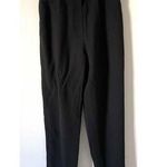 J.Crew Vintage Rayon Wool Blend Dress Pants Trousers Black Size 8 Long Photo 0
