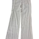 Max Studio 100% White Linen Wide Leg Button Front Pants Sz 2 Beach Cruise NWT Photo 0