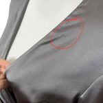 ZARA  Satin Faux Wrap Mini Dress Charcoal Grey A-Line Women’s Size Large Photo 8