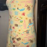 Mudd - Vintage 90’s Yellow and blue mini slip dress with tropical beach design Photo 3