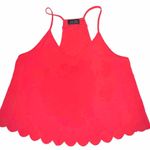 ASTR  Scalloped Drape Back Salmon‎ Tank Large EUC Photo 0