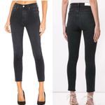 RE/DONE  Originals High Rise Ankle Crop Jeans: Faded Black Wash Photo 1