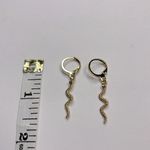 Gone tone dangle snake serpent earrings Gold Photo 1