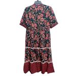 Wrapper  Women’s Large Paisley/Floral Midi Retro Cottagecore Tiered Dress Photo 3