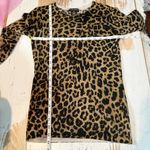 Sofia Cashmere Leopard Print Long Sleeve Sweater Size XS Photo 3