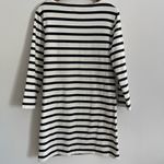J.Crew Mariner Cloth Dress Gold Buttons Bretton Stripe Black White Preppy XS Photo 8