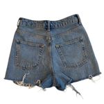 Topshop Distressed High Rise Moto Mom Jean Shorts Size 2 Photo 1