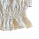 Madewell V-Neck Smocked-Waist Top Blouse Shirt Square Jacquard Print Size Small Photo 7