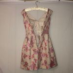 Miss Selfridge Petites Pink Jacquard Floral Dress Vintage 1990s Y2K XS Photo 4