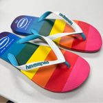 Havaianas  Rainbow Flip Flop Sandals Thongs Womens 11/12 Beachy Vacation Casual Photo 4