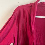 L.L.Bean Cardigan Pink Pleated Pin Tuck Tie Front Open Long Sleeves Sz L EUC Photo 4