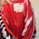 Kate Spade  New York, Geo Border Printed Pleated Dress, Red Strapless, Flowy, 6 Photo 9