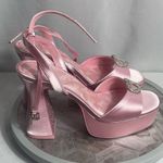 ALDO Barbie x Pink Satin Heart Platform Heels Sandals Size 8.5 US 39 Eur 2023 Photo 4