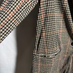 La Classe Couture Plaid Blazer‎ Jacket Womens L Academia Office Preppy 1 Button Brown Size L Photo 2