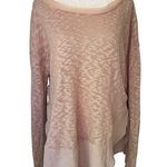 Anthropologie Deletta light pink nubby knit long sleeve sweater top size M Photo 0