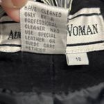 August Max Woman Vintage Black Suede Leather Blazer Jacket‎ Size 18 Career Photo 11