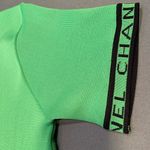 Source Unknown Vintage,‎ Green and Black Knit Short Sleeve Top, Size Medium Photo 2