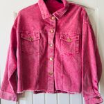 Hot Pink Corduroy Shacket Size L Photo 0