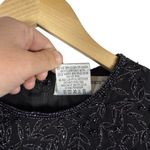 Papell Boutique VINTAGE  Evening Silk Beaded Top in Black Size M Photo 8
