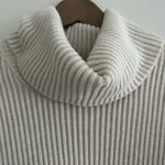 Rachel Zoe Ribbed Turtleneck Sweater Cream Tan Size M Photo 2