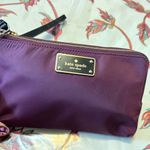 Kate Spade  Gala burgundy Nylon Double Zippered Wristlet Photo 9