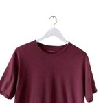 J Peterman Trendy Burgundy Crewneck Cotton Soft Short Sleeves T Photo 2