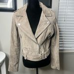 BLANK NYC  Suede moto jacket in sand stoner small $198 Photo 11