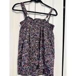 Lane Bryant  black‎ floral sleeveless blouse with smocking 10/12 Photo 5