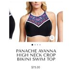 Panache Ayanna High Neck Crop Bikini Swim Top 38DD Regular price$75.00 Black Size undefined Photo 4