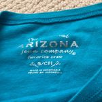 Arizona Jeans Long Sleeve T-Shirt Small 100% Cotton Stretchy Soft Teal Blue EUC Photo 1