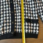 Vtg liola houndstooth cardigan button up long sleeve ladies wool Cotton size M White Size M Photo 4