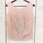 Stephen Chu Vintage Sequin Beaded Sleeveless Sweater Top Pink Large Pink Photo 7
