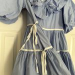 Puff Sleeve Mini Dress Blue Size M Photo 5