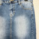 Versona  Women's Blue Denim Pencil Skirt Size 27 Stretch Pockets Casual Photo 4