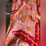 Farm Rio $248 One Shoulder Star Fish Orange Midi Dress Resort Beach Vacation Photo 4