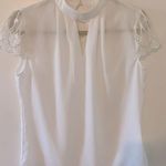 Romwe White Lace Sleeve  Blouse Photo 3