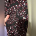 Michael Kors Preloved Black and Pink Floral Paisley Zip Up Blouse size medium Photo 5