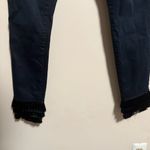 frame denim | Byxbee Dark Wash Le High Skinny Jeans with Tiered Fringe- Size 28 Photo 7