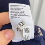 American Eagle  Embroidered Navy Off-the-Shoulder Cold Shoulder Top NWT AE Photo 10